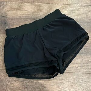 Varsity spirit mesh trim workout athletic cheer sport shorts black small s